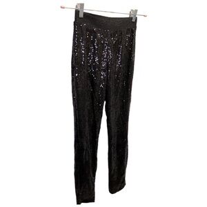 Women’s 1980s style Sequins All-over Stretchy Waist Pants Size Large